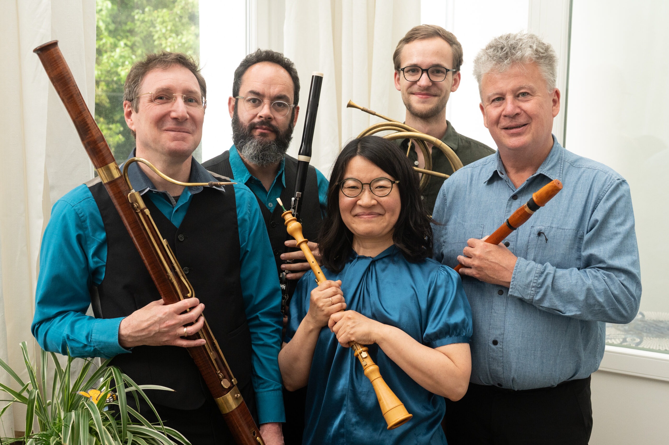 Die Bläser des Holzbläserquintetts d.KADENZ im Gruppenbild